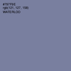 #797F9E - Waterloo  Color Image